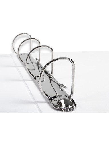 Carpeta canguro 4 anillas mixtas 40mm liderpapel a4 plastico blanca