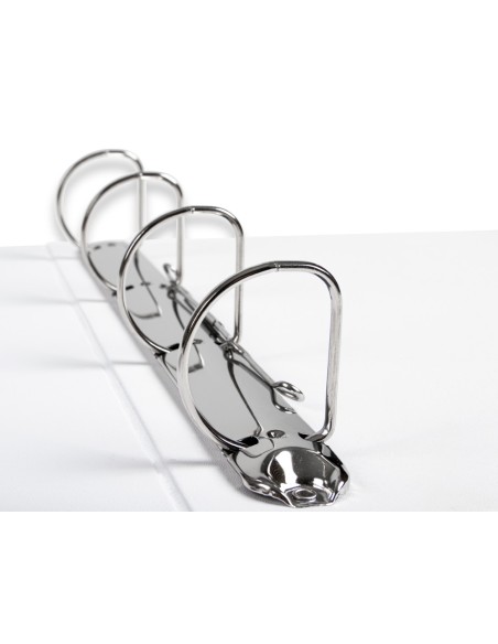 Carpeta canguro 4 anillas mixtas 40mm liderpapel a4 plastico blanca