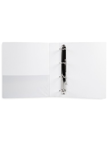 Carpeta canguro 4 anillas mixtas 40mm liderpapel a4 plastico blanca