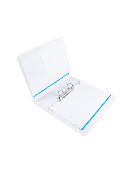 Carpeta canguro 2 anillas mixtas 40mm liderpapel a4 plastico blanca