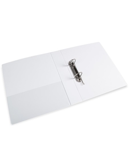 Carpeta canguro 2 anillas mixtas 40mm liderpapel a4 plastico blanca