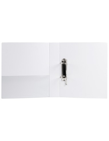 Carpeta canguro 2 anillas mixtas 40mm liderpapel a4 plastico blanca