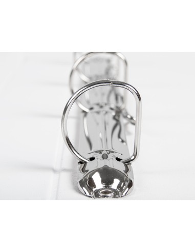 Carpeta canguro 4 anillas mixtas 25mm liderpapel a4 plastico blanca