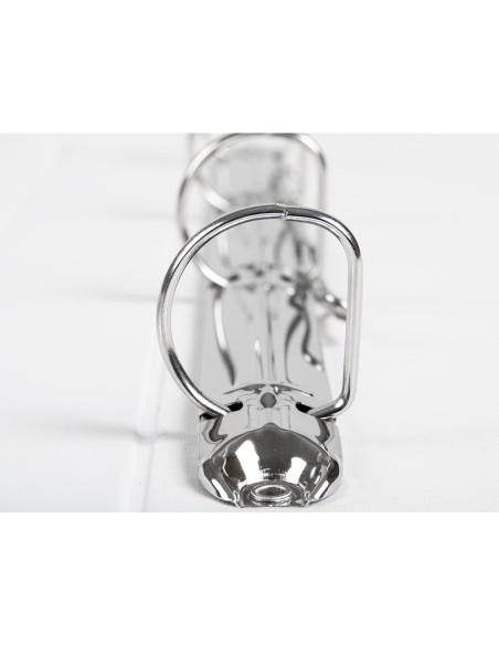 Carpeta canguro 4 anillas mixtas 25mm liderpapel a4 plastico blanca