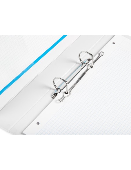 Carpeta canguro 2 anillas mixtas 25mm liderpapel a4 plastico blanca