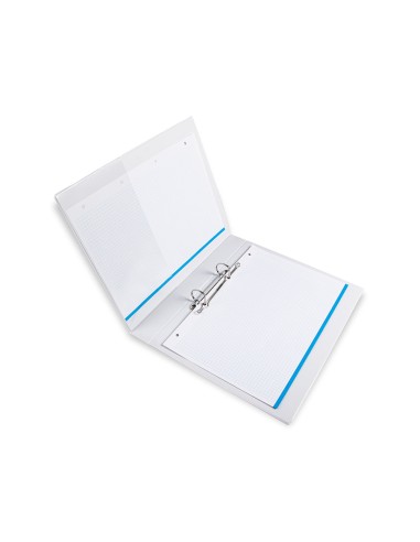 Carpeta canguro 2 anillas mixtas 25mm liderpapel a4 plastico blanca