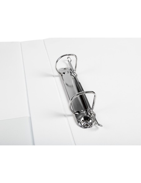 Carpeta canguro 2 anillas mixtas 25mm liderpapel a4 plastico blanca