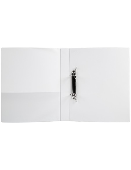 Carpeta canguro 2 anillas mixtas 25mm liderpapel a4 plastico blanca