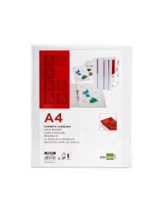 Carpeta canguro 2 anillas mixtas 25mm liderpapel a4 plastico blanca