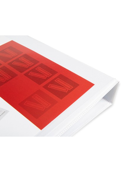 Carpeta canguro 4 anillas mixtas 16mm liderpapel a4 plastico blanca