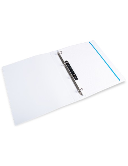 Carpeta canguro 4 anillas mixtas 16mm liderpapel a4 plastico blanca
