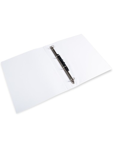 Carpeta canguro 4 anillas mixtas 16mm liderpapel a4 plastico blanca