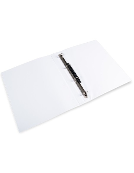Carpeta canguro 4 anillas mixtas 16mm liderpapel a4 plastico blanca