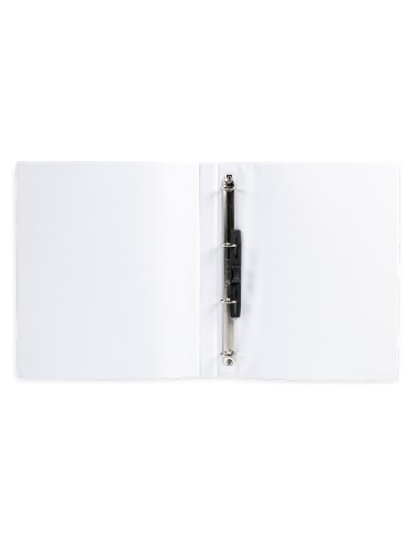 Carpeta canguro 4 anillas mixtas 16mm liderpapel a4 plastico blanca