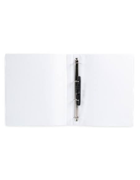 Carpeta canguro 4 anillas mixtas 16mm liderpapel a4 plastico blanca
