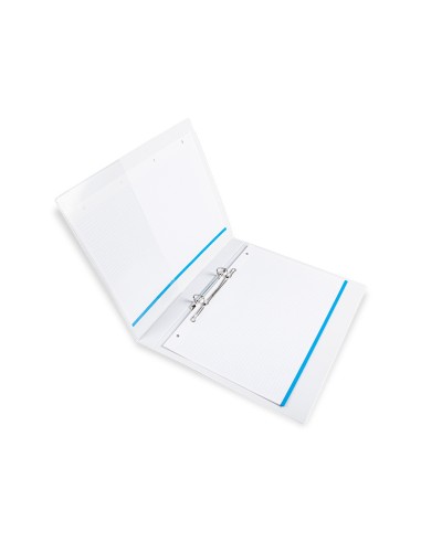 Carpeta canguro 2 anillas mixtas 16mm liderpapel a4 plastico blanca