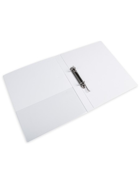 Carpeta canguro 2 anillas mixtas 16mm liderpapel a4 plastico blanca