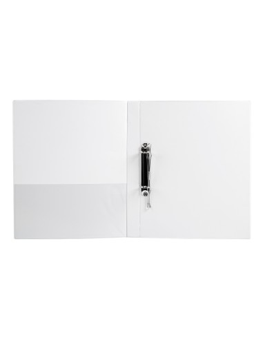 Carpeta canguro 2 anillas mixtas 16mm liderpapel a4 plastico blanca