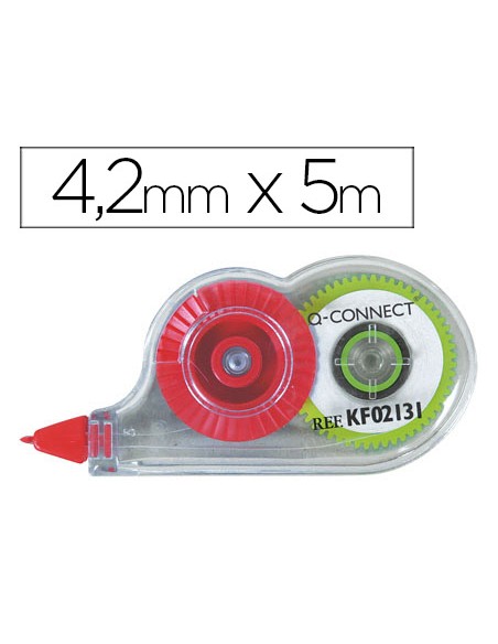Corrector q connect cinta mini blanco 42 mm x 5 mt en blister