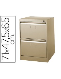 Fichero cajones de suelo metalico de 2 cajones 71cm alto65cm prof475 anchocolor beige n34