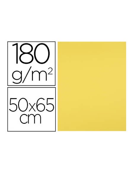 Cartulina liderpapel 50x65 cm 180g m2 amarillo limon