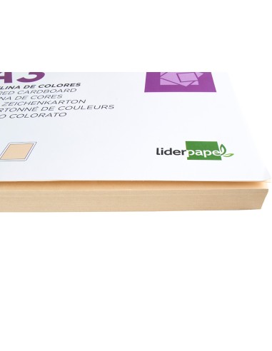 Cartulina liderpapel a3 180g m2 crema paquete de 100 hojas