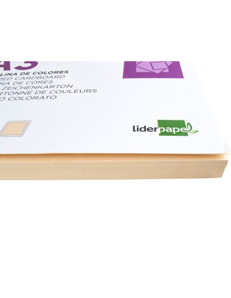 Cartulina liderpapel a3 180g m2 crema paquete de 100 hojas