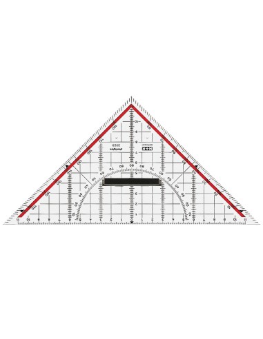 Escuadra mr geometria 25 cm plastico cristal