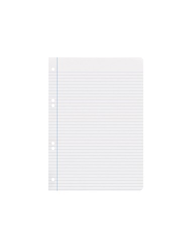 Recambio liderpapel cuarto 100 hojas 60g m2 horizontal con margen 6 taladros