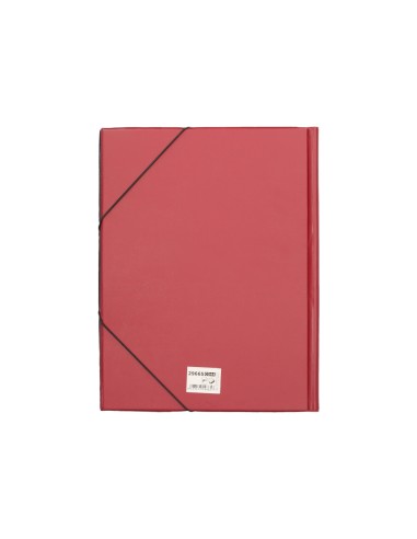 Carpeta liderpapel gomas folio solapas plastico burdeos