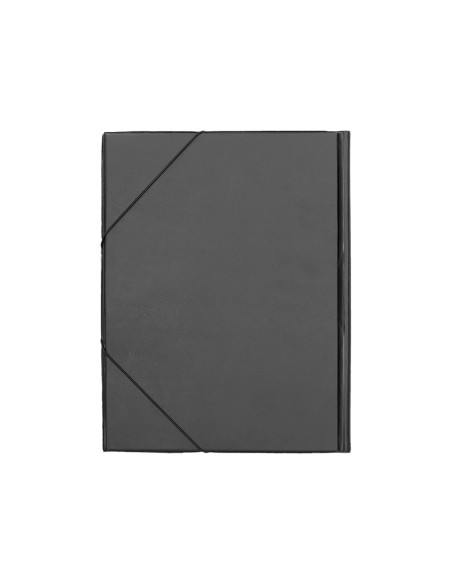 Carpeta liderpapel gomas folio solapas plastico negra