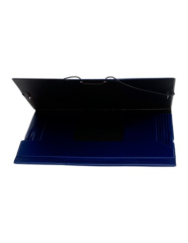 Carpeta liderpapel gomas folio solapas plastico azul