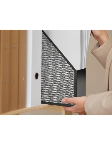 Revistero metalico q connect rejilla negro 79x289x250 mm