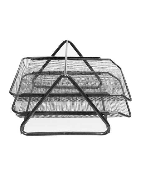 Bandeja sobremesa metalica q connect rejilla gxa100 negra2 bandejas movibles 300x185x350 mm