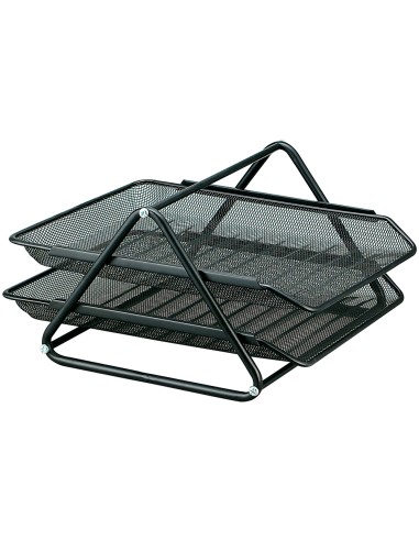 Bandeja sobremesa metalica q connect rejilla gxa100 negra2 bandejas movibles 300x185x350 mm