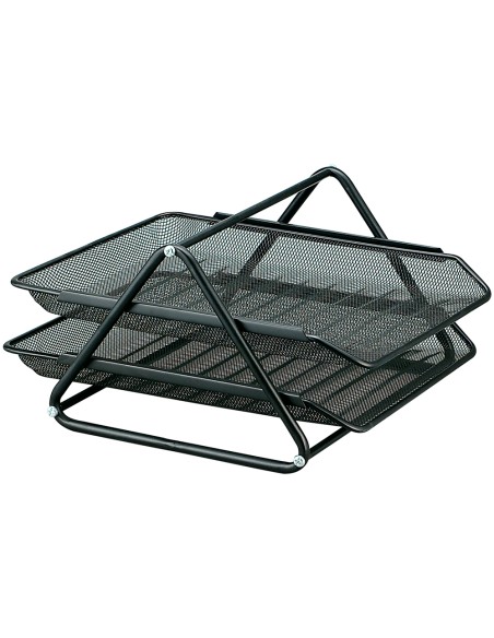 Bandeja sobremesa metalica q connect rejilla gxa100 negra2 bandejas movibles 300x185x350 mm