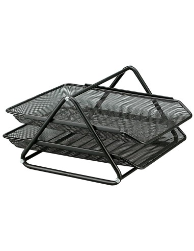 Bandeja sobremesa metalica q connect rejilla gxa100 negra2 bandejas movibles 300x185x350 mm