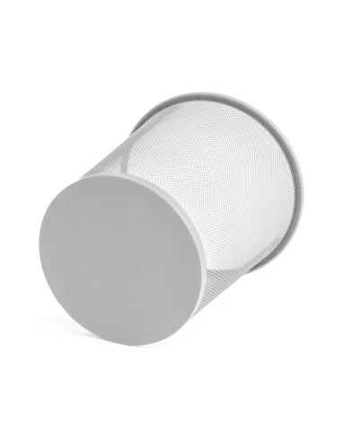 Papelera metalica q connect rejilla gris 190x260x235 mm
