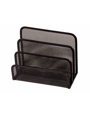 Soporte para cartas q connect metalico rejilla negro 170x135x83mm