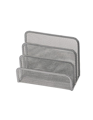 Soporte para cartas q connect metalico rejilla gris 170x135x83 mm