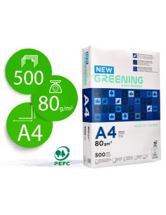 Papel fotocopiadora greening din a4 80 gramos paquete de 500 hojas