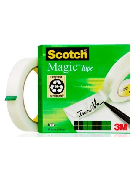 Cinta adhesiva scotch magic invisible 66 mt x 19 mm