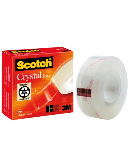 Cinta adhesiva scotch supertransparente 33 mt x 19 mm 600 1933ci