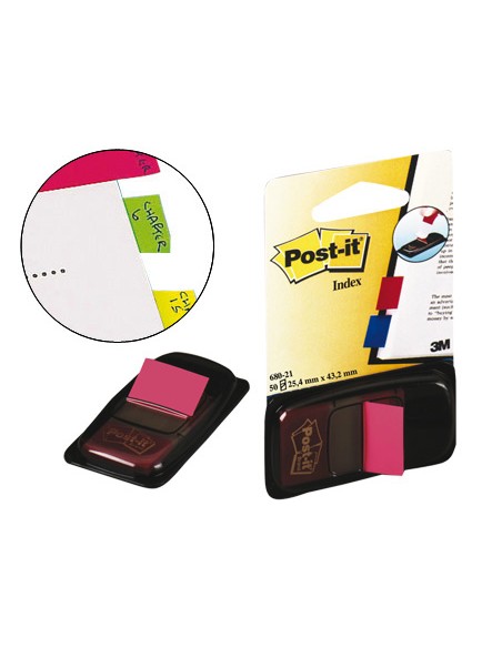 Banderitas separadoras 680 21 rosa brillo dispensador de 50