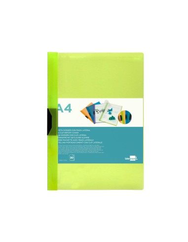 Carpeta liderpapel dossier pinza lateral 45303 polipropileno din a4 verde cla30 hojas pinza deslizante