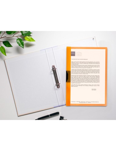 Carpeta liderpapel dossier pinza lateral 45301 polipropileno din a4 naranja 30 hojas pinza deslizante