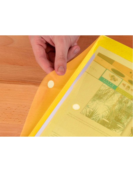 Carpeta liderpapel dossier a4 cierre de velcro amarilla