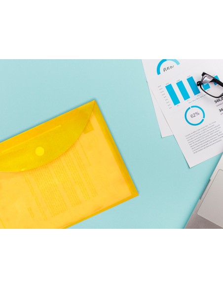 Carpeta liderpapel dossier a4 cierre de velcro amarilla