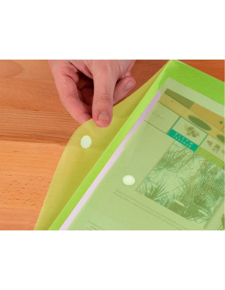 Carpeta liderpapel dossier a4 cierre de velcro verde