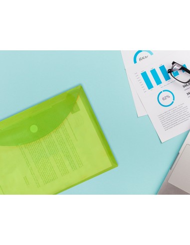 Carpeta liderpapel dossier a4 cierre de velcro verde